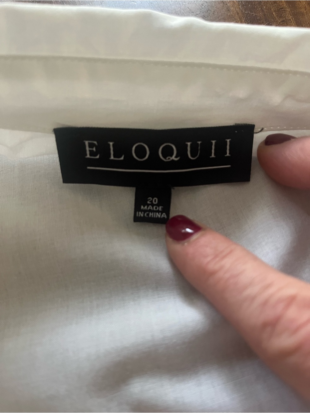 ELOQUII White Cotton Eyelet Midi Dress | Pintuck Shirt Dress | Size 20 - Picture 10 of 11